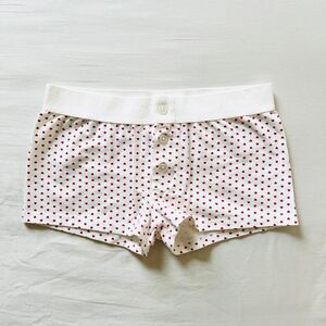 BNWT Brandy Melville/John Galt Heart Print Button Boy Shorts